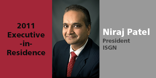 Niraj Patel appointed 2011 Executive-in-Residence